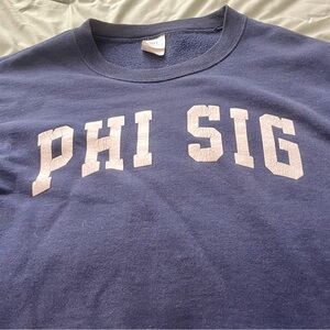 Phi Sigma Sigma Navy Blue Sweatshirt & Navy/Pink Windbreaker!